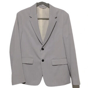 ZARA Basic Gray Two Front Pocket Blazer Jacket Size 36